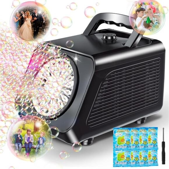 Bubble Machine Automatic Bubble Blower for Kids: 20000+ Bubbles Per Minute - Picture 1 of 7